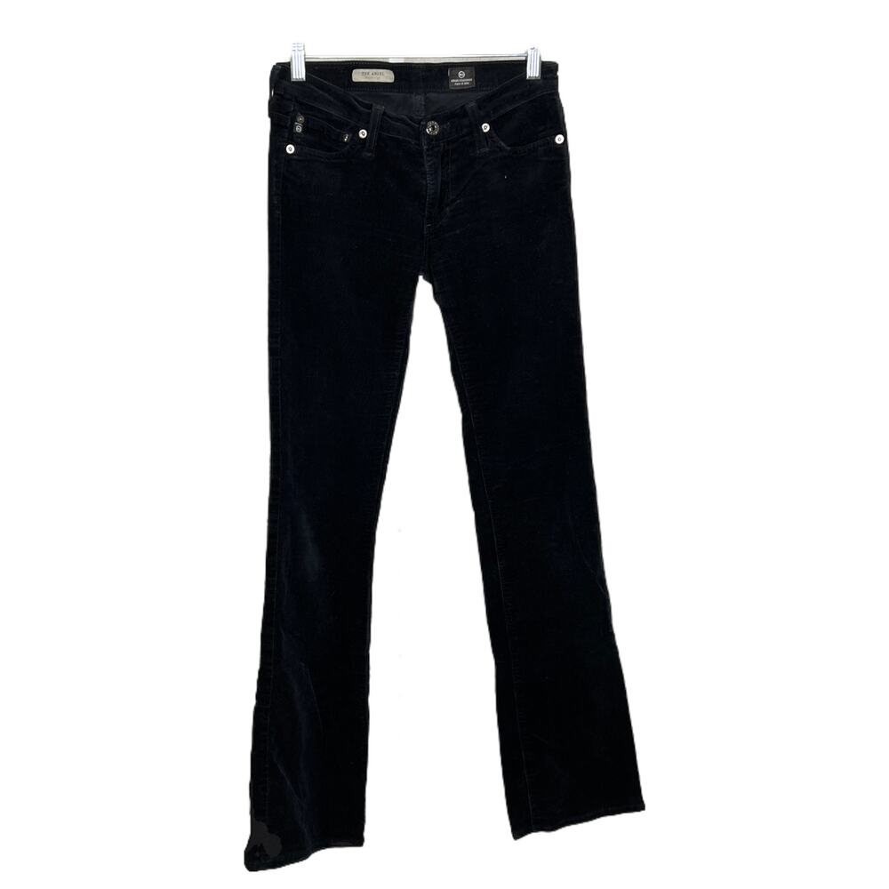 AG Adriano Goldschmied The Angel Black Corduroy Bootcut Pants Made in USA‎ 25R